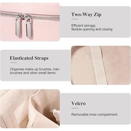 Portable Cosmetic Bag Organizer Large Capacity Travel Makeup Case Organizer for Storage Lipstick Eyebrow Pencil Cosmetics