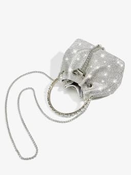 Fashion Rhinestone Handbag Women Prom Clutch Purse Shoulder Crossbody Bags Ladies Glitter Totes Bags Bucket Bag Dinner Package