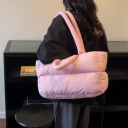 2025 Winter Latest Trend Women Shoulder Tote Bags Space Cotton Padded Large Capacity Shopper Totes Quality Commute Handbags Lady