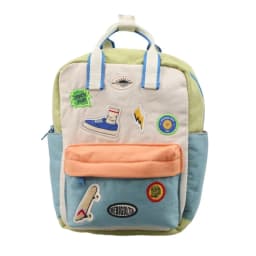 2026 New Cute Kids Backpack Lightweight Canvas Toddler School Bag with Top Handle and Front Pocket for Preschool Boys and Girls