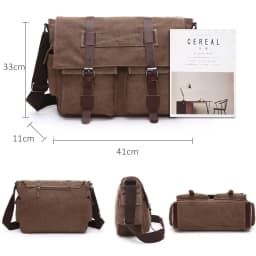 Canvas Men Business Messenger Bags for Men Shoulder Bag Vintage Canvas Crossbody Pack Retro Casual Office Travel Bag