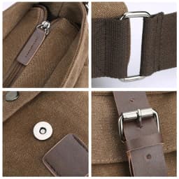 Canvas Men Business Messenger Bags for Men Shoulder Bag Vintage Canvas Crossbody Pack Retro Casual Office Travel Bag