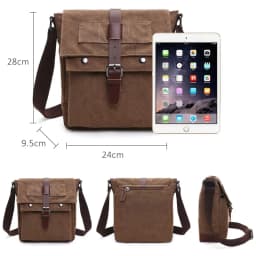Canvas Men Business Messenger Bags for Men Shoulder Bag Vintage Canvas Crossbody Pack Retro Casual Office Travel Bag