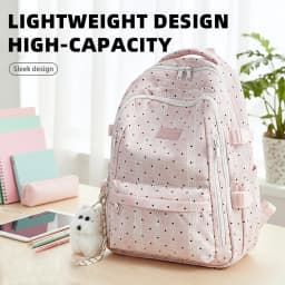 Junior High School Students' Schoolbags, Girls' Ultra-Light Weight-Reducing and Spine-Protecting Backpacks for Elementary School Fifth and Sixth Grade Students and High School Students
