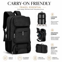 Large Capacity Men's Travel Backpack with Separate Shoe Compartment and Multiple Pockets for Organizing Laptops, a Spacious Backpack Suitable for Business Trips, Vacations, and Daily Commuting