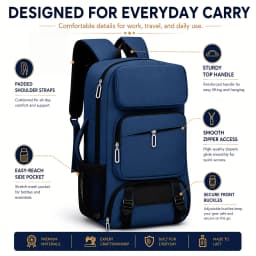 Large Capacity Men's Travel Backpack with Separate Shoe Compartment and Multiple Pockets for Organizing Laptops, a Spacious Backpack Suitable for Business Trips, Vacations, and Daily Commuting