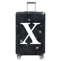 Stretch Fabric Luggage Protective Cover Dust Cover Anti-Scratch Suitcase Suit for 18-32 Inch Bag White Letter Travel Accessories