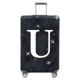 Stretch Fabric Luggage Protective Cover Dust Cover Anti-Scratch Suitcase Suit for 18-32 Inch Bag White Letter Travel Accessories