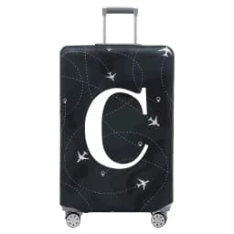 Stretch Fabric Luggage Protective Cover Dust Cover Anti-Scratch Suitcase Suit for 18-32 Inch Bag White Letter Travel Accessories