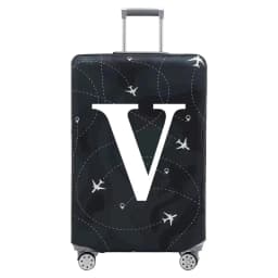 Stretch Fabric Luggage Protective Cover Dust Cover Anti-Scratch Suitcase Suit for 18-32 Inch Bag White Letter Travel Accessories