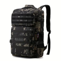 Tactical Backpacks Men's Camouflage Backpack, Hiking And Camping Backpack, LargeCapacity Multi-layer Outdoor Sports Backpack