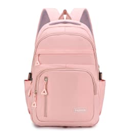 Macaron Gentle Solid Color Backpack Lightweight Load Reducing Multi-layer Storage Student School Bags Campus Commuting Backpack