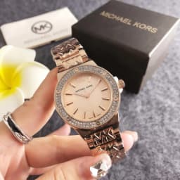 Brand new Michael Kors luxury women's watch bag, diamond-accented dial, quartz movement, casual business style, alloy material,