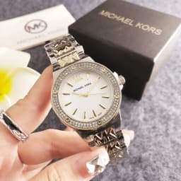 Brand new Michael Kors luxury women's watch bag, diamond-accented dial, quartz movement, casual business style, alloy material,