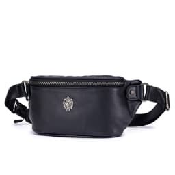 GenuineLeather Fanny Packs for Men Belt Bag Fashionable Waist Pack Sling Crossbody Bag for Workout Travel Camping Hiking Walking
