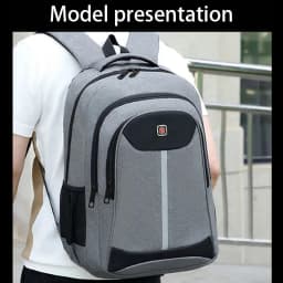 Durable Wearproof Oxford Backpack High-capacity Multi-zipper Laptop Bag for Men Women Work, School and Outdoor Activities