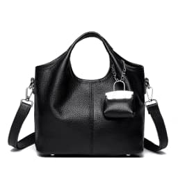 100% cowhide Tote Bags for Work Commuting Carrying Bag College Style Student Outfit Book Shoulder Bags Bolsos Para Mujer wallet