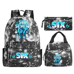 Fun Six Seven Print 3Pcs/Set Backpack Teen Boy Girl Back To School Schoolbag 67 Italian Brainrot Lunch Bag Rucksack Pencil Case