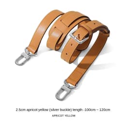Genuine Vachetta leather crossbody Adjustable strap for LV bag Shoulder straps for bag keepall Speedy Alma Neverfull replacement