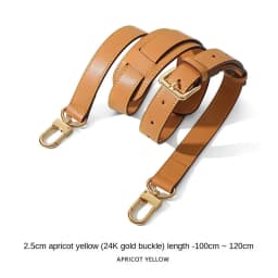 Genuine Vachetta leather crossbody Adjustable strap for LV bag Shoulder straps for bag keepall Speedy Alma Neverfull replacement