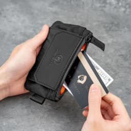 RFID Blocking Minimalist Travel Wallet Zipper Pouch Coin - Compact Card Holder and Cash Wallet, Multifunctional Wallet with Flap