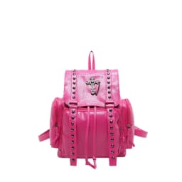 Rivet Y2K Backpack Women Gothic Punk PU Leather Shoulder Bag Ladies Vintage Harajuku Backpacks College Large Capacity School Bag