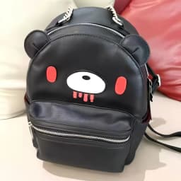 Y2K Black PU Leather Bear Backpack Kawaii Creepy Cute Goth Punk Doll Bag Harajuku Streetwear Emo Grunge Girls Women Shoulder Bag