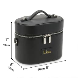 Customized Name PU Leather Cosmetic Bag: Simple, Portable, Crossbody, Hand-Carry, Large Capacity for Travel