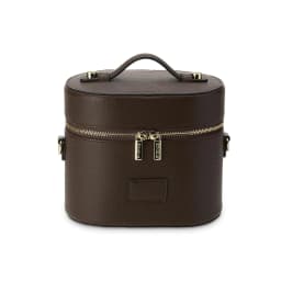 Customized Name PU Leather Cosmetic Bag: Simple, Portable, Crossbody, Hand-Carry, Large Capacity for Travel