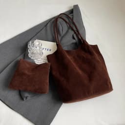 Retro Suede Tote Bag For Women Textured Solid Casual Commuting Shoulder Bags Autumn Winter Large Capacity Shopping Handbags