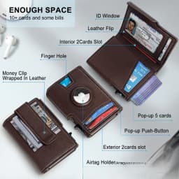 Men's Short Bifold Aluminum Case Wallet, Multi Card Slot Credit Card Holder, Durable Metal Wallet Ideal for Business & Daily Use