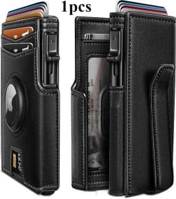 Men's Short Bifold Aluminum Case Wallet, Multi Card Slot Credit Card Holder, Durable Metal Wallet Ideal for Business & Daily Use