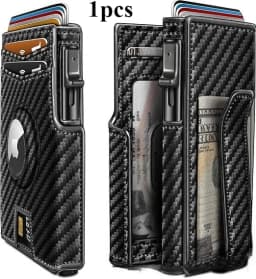 Men's Short Bifold Aluminum Case Wallet, Multi Card Slot Credit Card Holder, Durable Metal Wallet Ideal for Business & Daily Use