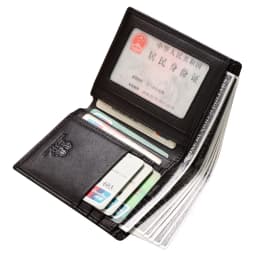 BISON DENIM Genuine Leather Wallet Men Brand Fashion Short Purses Coin Purse ID Credit Card Holder Slim Bifold Wallet Men