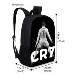 Football Black Print Single Layer Backpack for Boy/Girls Best Gifts 2D Flat Cartoon SchoolBag for Children Bags