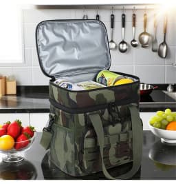 Picnic Bag Outdoor Camouflage Fashion Foreign Style Hot-Selling Lunch Bag Large Capacity Fresh-Keeping Ice Bag Oxford Cloth Lunc