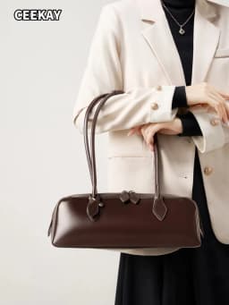 2026 Korean Luxury Bag Vintage Long Shoulder Bag Handbags Ladies Underarm Bag Shopping Bag Genuine Leather Bag Woman Hand Bag