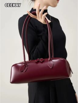 2026 Korean Luxury Bag Vintage Long Shoulder Bag Handbags Ladies Underarm Bag Shopping Bag Genuine Leather Bag Woman Hand Bag