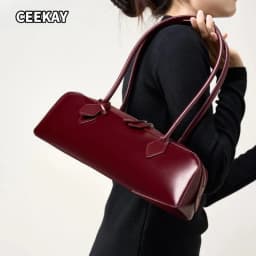 2026 Korean Luxury Bag Vintage Long Shoulder Bag Handbags Ladies Underarm Bag Shopping Bag Genuine Leather Bag Woman Hand Bag