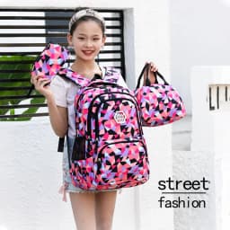 School Bags for Teenagers Girls Schoolbag Large Capacity Boys Printing School Backpack Set Rucksack Bagpack Kids Cute Book Bags