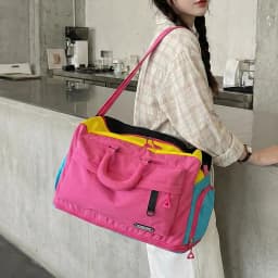 Fashion Dopamine Color Travel Duffle Bag, Expandable Weekend Overnight Bag, Ideal for Yoga, Short Trips, Gym, Weekend Getaways