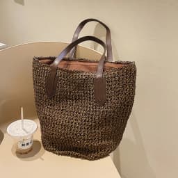 Summer Beach Bags For Women Handmade Rattan Woven Shoulder Bags Large Capacity Straw Bag Bohemian Casual Travel Handbag Totes