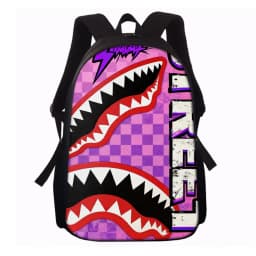 1/2/3/4/5PCS Trendy Shark Graphic Backpack Set | Perfect for School & Daily Adventures