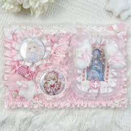 Ita Bag Accessories Anime Badge Card Holder Cute Ribbon Lace Pin Organizer Ita Bag Decorative Insert Board Badge Display Storage