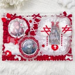 Ita Bag Accessories Anime Badge Card Holder Cute Ribbon Lace Pin Organizer Ita Bag Decorative Insert Board Badge Display Storage
