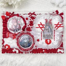 Ita Bag Accessories Anime Badge Card Holder Cute Ribbon Lace Pin Organizer Ita Bag Decorative Insert Board Badge Display Storage