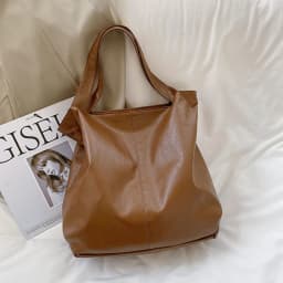 LEFTSIDE Fashion Big Leather Tote Bag for Women 2025 Tend Females Simple Large High Capacity Retro Shoulder Side Bag Handbags