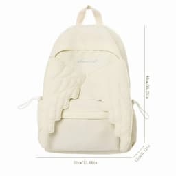Versatile Angel Wing Backpack Solid Color Large Capacity Nylon Backpack Y2k Style Lightweight Canvas Backpack for Adults Student