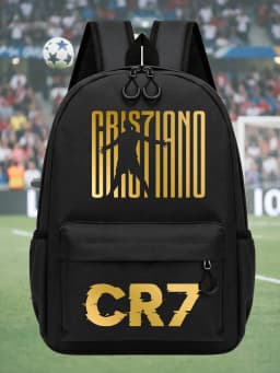 Football CR7 Backpack Graffiti Art Cartoon Print SchoolBAG Backpack Lightweight Casual Daypack for Students Travel