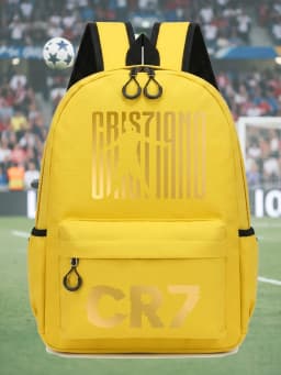 Football CR7 Backpack Graffiti Art Cartoon Print SchoolBAG Backpack Lightweight Casual Daypack for Students Travel